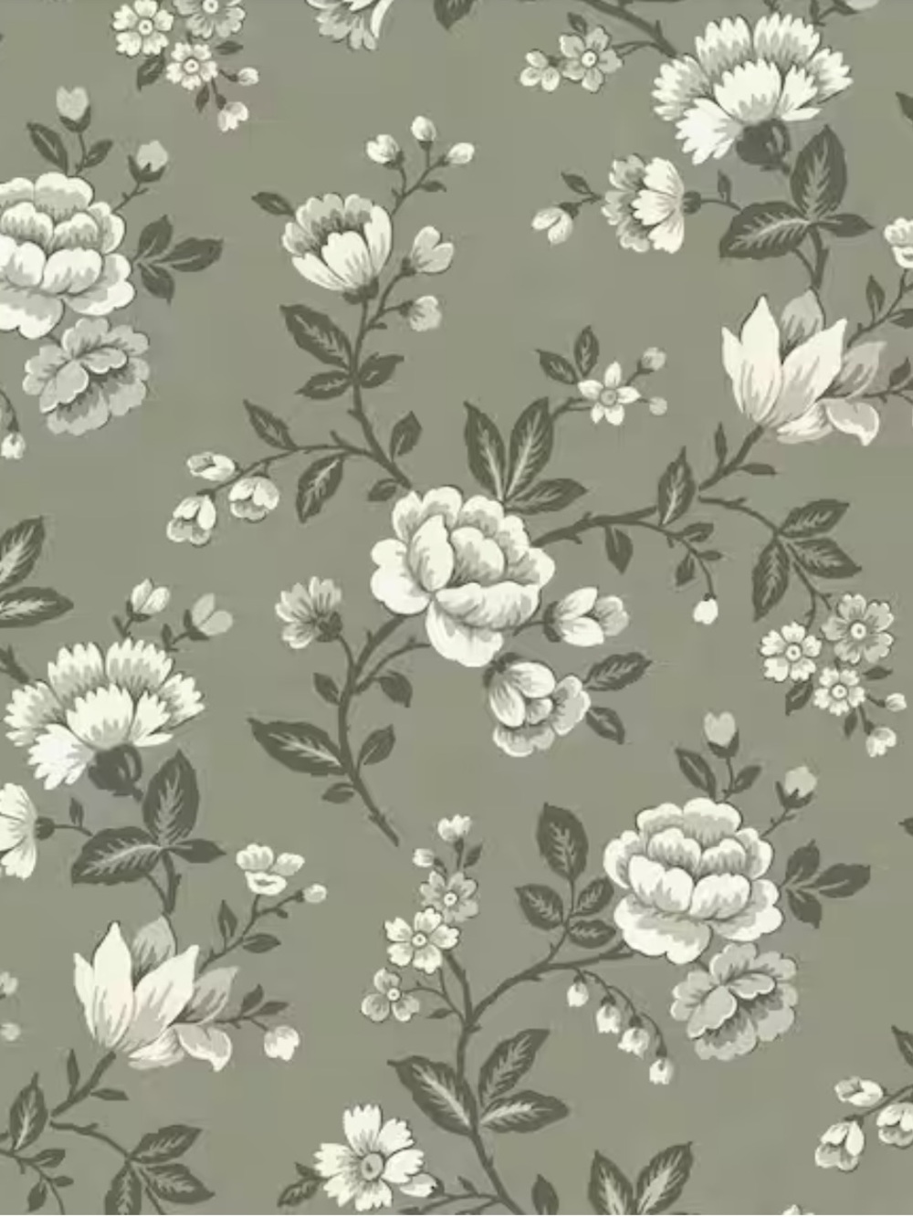 New! 2 rolls Laura Ashley Bradenbury Trail Antique Green Wallpaper